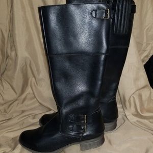 Clark's black knee high boots